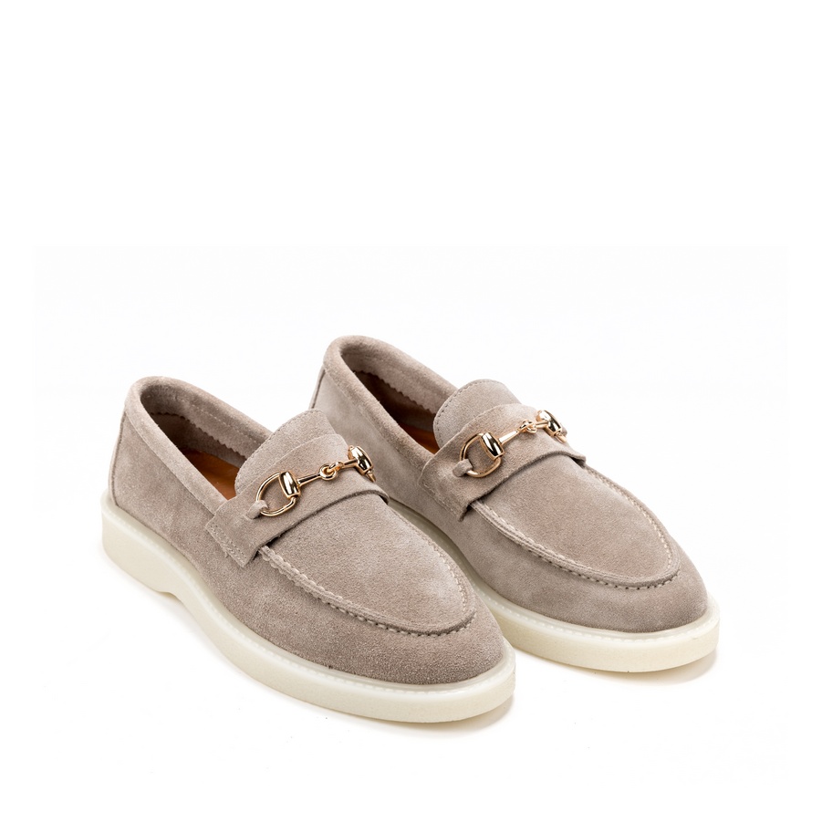 Ženske kožne plitke cipele Nemca-1660234 sive ravne 7 15630 nemca 1660234 taupe 2